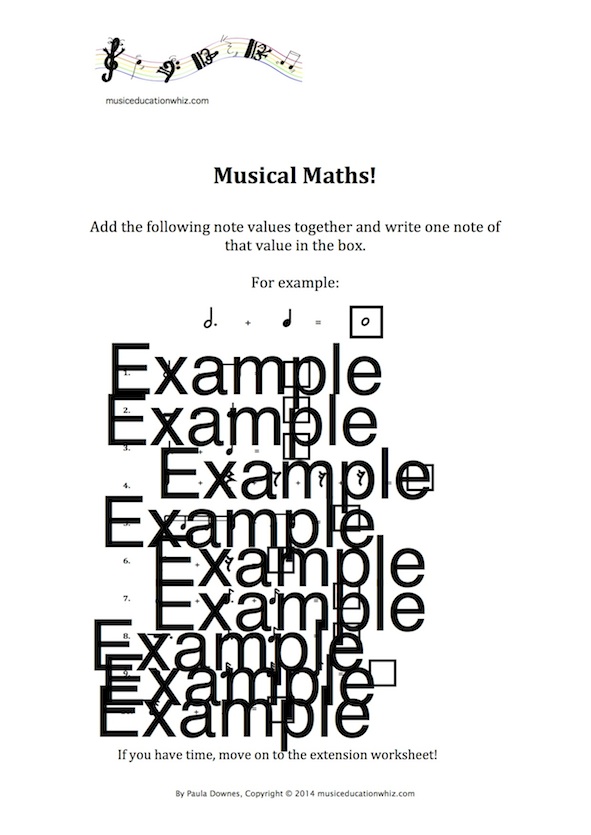 Music Theory Worksheets